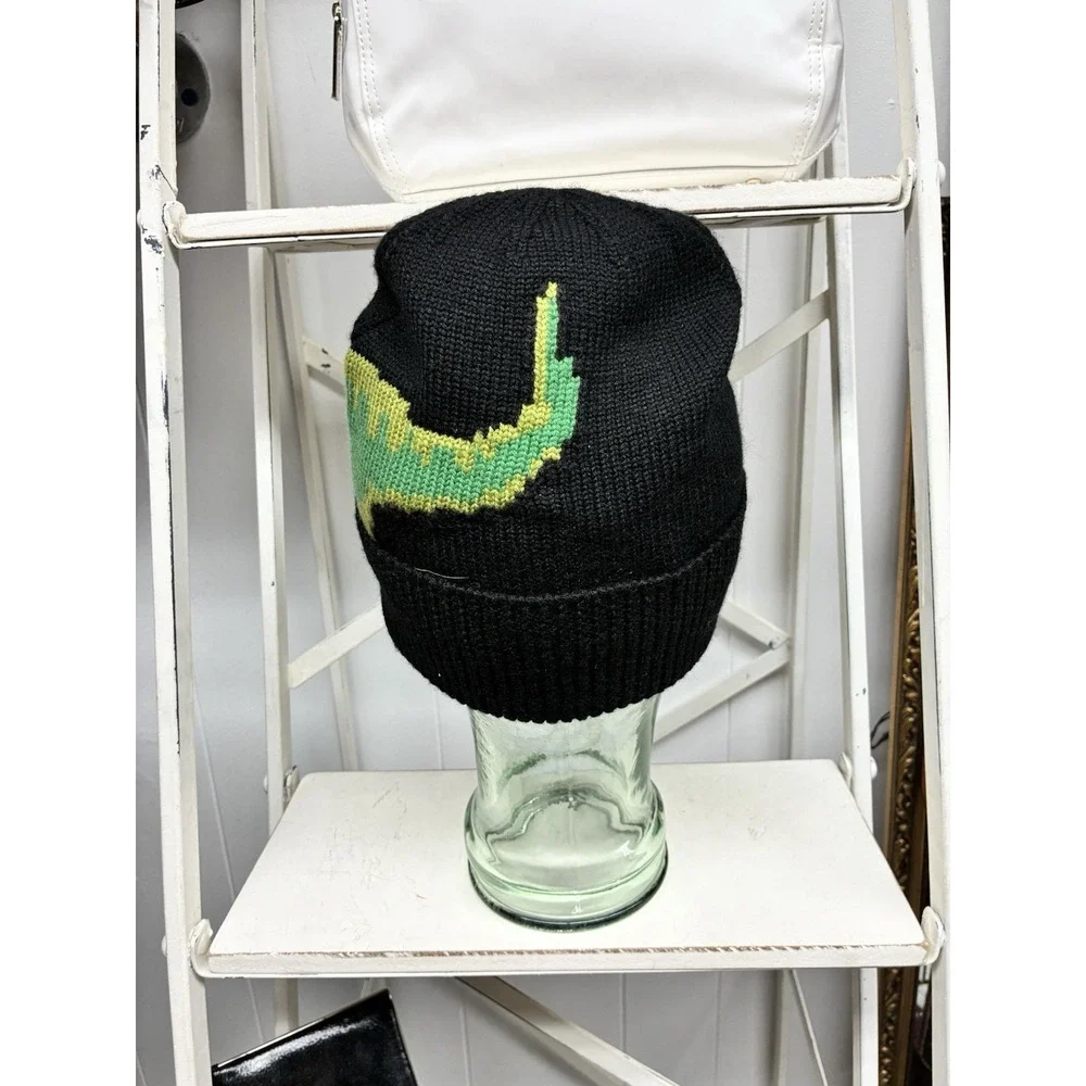 Coach Dinosaur Roxy Black Knit Beanie New With Tags